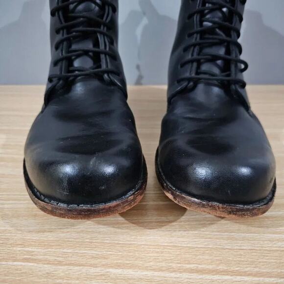 Timberland Boots 75531 Combat Moto Lace Up Mens Shoe Black Leather Size 13 - Picture 4 of 16